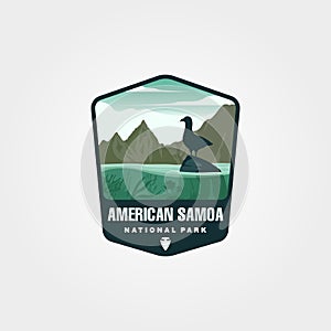 vector of american samoa logo patch symbol illustration design