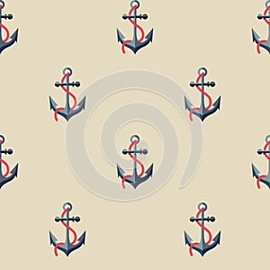 Vector anchor marine pattern