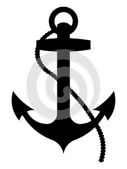 Vector anchor silhouette photo