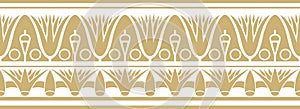 Vector ancient gold egyptian seamless ornament.