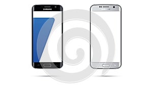 Vector Android Samsung Galaxy S7 Edge Mobile Phone Touch Screen Illustration