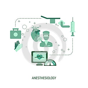 Vector Anesthesiology Concept