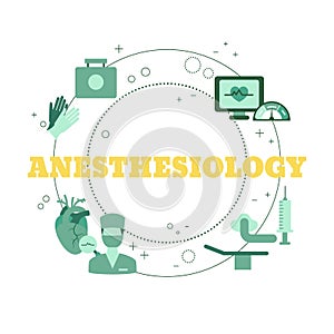 Vector Anesthesiology Concept