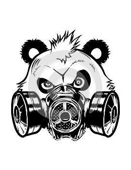 Vector - angry panda head