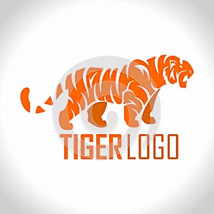 Vector angry tiger mascot logo