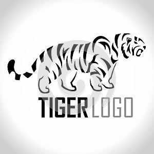 Vector angry tiger mascot logo