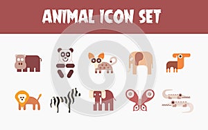 vector animal icon set 2