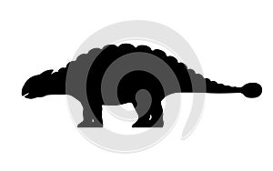 Vector ankylosaurus silhouette