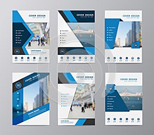 Vector annual report brochure flyer design template