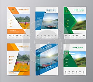 Vector annual report brochure flyer design template