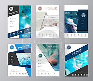 Vector annual report brochure flyer operating room background