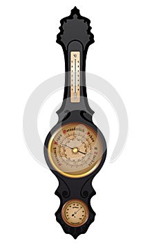 Vector Antique German Barometer