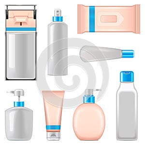 Vector Antiseptic Packaging Icons photo