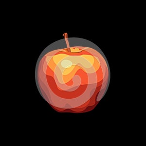 Vector apple icon. Sweet fruit