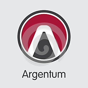Argentum - Virtual Currency Coin Pictogram. photo