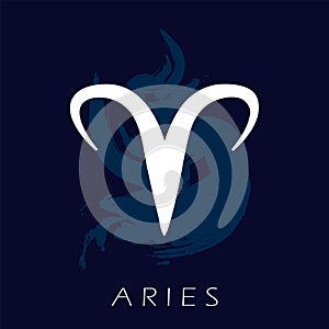 Aries zodiac symbol. Predicting the future with the signs of the zodiac. photo