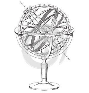 Vector Armillary Sphere illustration photo