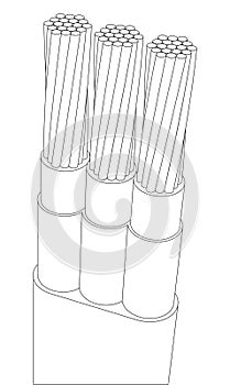 Vector armored multicore electric cable wire