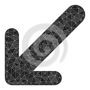 Vector Arrow Down Left Polygonal Icon