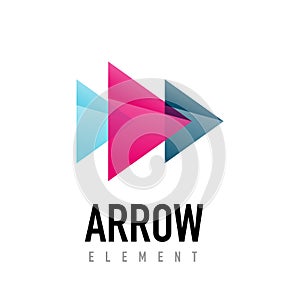 Vector arrow geometric design logo