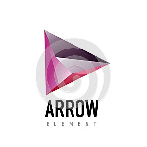 Vector arrow geometric design logo