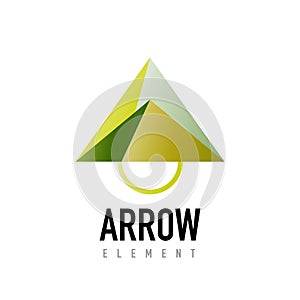 Vector arrow geometric design logo