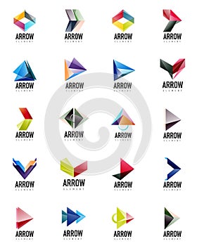 Vector arrow geometric design logo