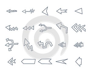 Vector arrow icon set