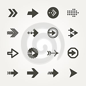 Vector Arrow signs. Icon set 3