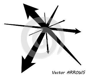 Vector arrows, directions concept