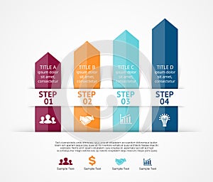 Vector arrows infographic. Template for diagram