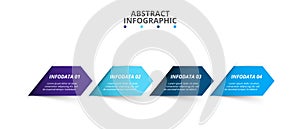 Vector arrows with shadows. Infographic template with 4 opions or steps