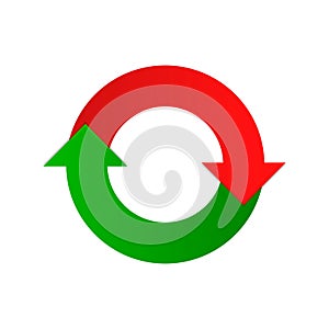 Vector arrows two direction reload icon circle