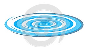 Blue Water Drop Ripple Effect, vector design Generative AI