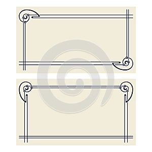 Vector art deco invitation cards.