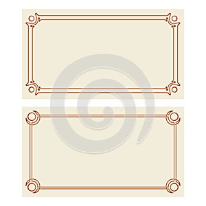 Vector art deco invitation cards.