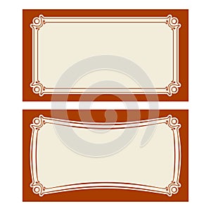 Vector art deco invitation cards.