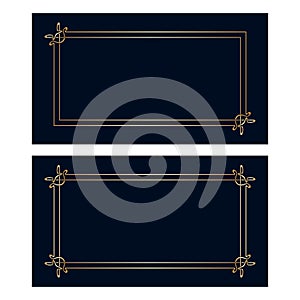 Vector art nouveau invitation cards.