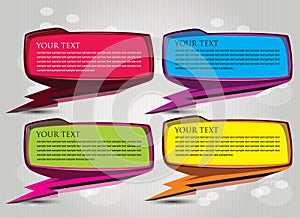 Vector art of origami speech bubble