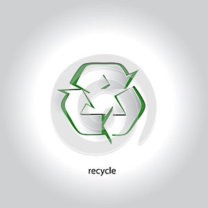 Vector Art Paper Icon Design Recycling Symbol