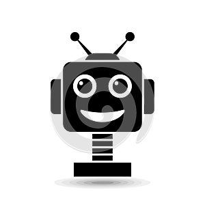 Vector art of robot head, symbolizing artificial intelligence, automation, and technology, representing innovation and the future