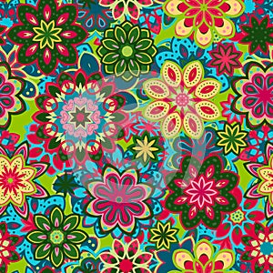 Vector art vintage stylization floral pattern. background photo