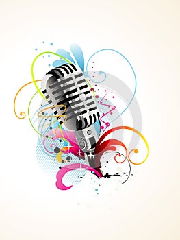 Vector artistic mic background