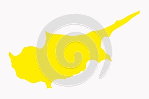 Vector artwork of detailed outline map of CYPRUS