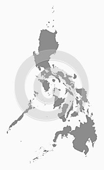 Vector Asia country map Philippines, info graphic