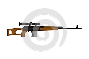 Vector assault rifle icon.