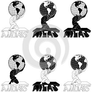 Vector of Atlas holding the earth