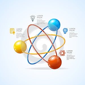 Vector atom infografic