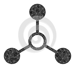 Vector Atom Links Triangle Filled Icon