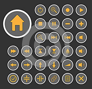 audio button music icon symbol play web player record sound design vector volume interface media internet sign multimedia video